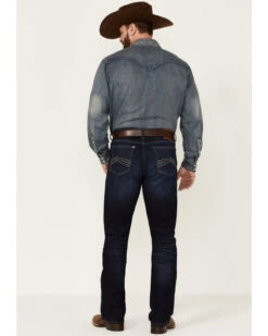 Wrangler 20X Men's Azure Vintage Dark Wash Stretch Slim Bootcut Jeans - Long -Western Desert Shop 2000347676 400 P3