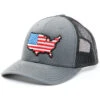Oil Field Hats Men's Gray & Black American Flag US Patch Mesh-Back Ball Cap -Western Desert Shop 2000350290 022 P1