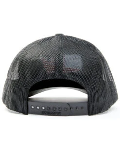 Oil Field Hats Men's Gray & Black American Flag US Patch Mesh-Back Ball Cap -Western Desert Shop 2000350290 022 P3