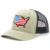Oil Field Hats Men's Loden & Black American Flag US Patch Mesh-Back Ball Cap -Western Desert Shop 2000350292 341 P1