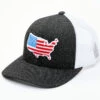 Oil Field Hats Men's Black & White American Flag US Patch Mesh-Back Ball Cap -Western Desert Shop 2000350293 001 P1