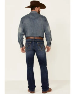 Rock 47 By Wrangler Men's Horizon Dark Wash Stretch Slim Bootcut Jeans -Western Desert Shop 2000350738 400 P3