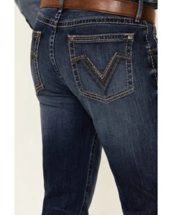 Rock 47 By Wrangler Men's Horizon Dark Wash Stretch Slim Bootcut Jeans -Western Desert Shop 2000350738 400 P4