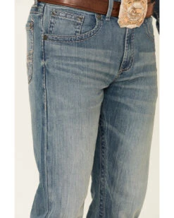 Rock 47 By Wrangler Men's Cochran Medium Wash Stretch Slim Straight Jeans -Western Desert Shop 2000350739 400 P2