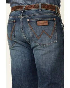 Wrangler Retro Men's Mauney Dark Wash Stretch Slim Straight Jeans -Western Desert Shop 2000350742 400 P3