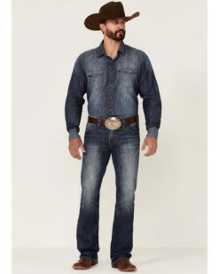 Rock & Roll Denim Men's Medium Wash Pistol Regular Bootcut Jeans -Western Desert Shop 2000351103 400 P3