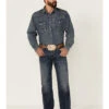 Rock & Roll Denim Men's Dark Wash Revolver Stretch Slim Straight Jeans -Western Desert Shop 2000351109 400 P1
