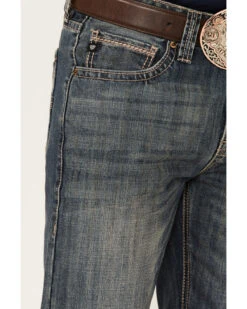 Rock & Roll Denim Men's Vintage Dark Wash Double Barrel Relaxed Straight Jeans -Western Desert Shop 2000351110 400 P4