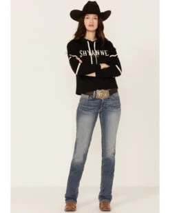 Shyanne Life Women's Cropped Embroidered Hoodie - Black -Western Desert Shop 2000351314 001 P4