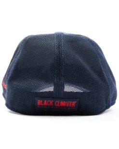 Black Clover Men's Navy Premium 10 Patch Mesh-Back Flex-Fit Ball Cap -Western Desert Shop 2000352071 410 P3