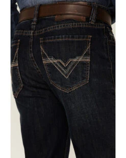 Rock & Roll Denim Men's Dark Wash Double Barrel Relaxed Straight Leg Jeans -Western Desert Shop 2000352156 400 P2