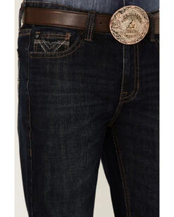 Rock & Roll Denim Men's Dark Wash Double Barrel Relaxed Straight Leg Jeans -Western Desert Shop 2000352156 400 P4