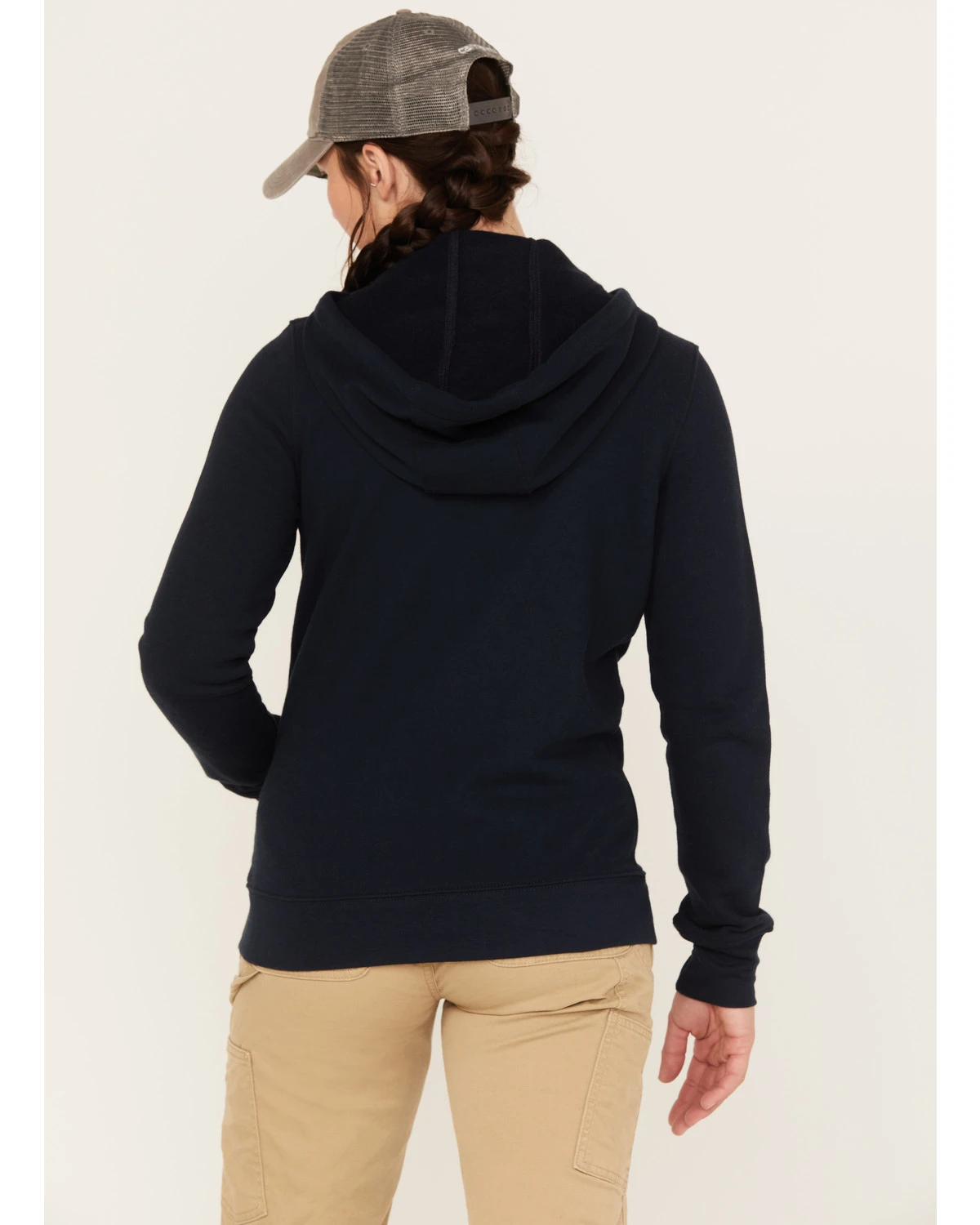 Carhartt Women's Force FR Relaxed Fit Zip Front Sweatshirt Work Hoodie 6 Carhartt Women's Force FR Relaxed Fit Zip Front Sweatshirt Work Hoodie - Image 4