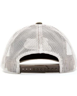 Justin Men's Brown Oilskin Embroidered Logo Mesh-Back Ball Cap -Western Desert Shop 2000353919 200 P3