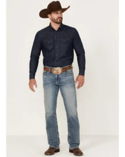 Cinch Men's Ian Medium Stonewash Performance Stretch Slim Bootcut Jeans