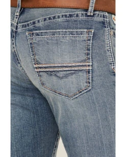 Cinch Men's Ian Medium Stonewash Performance Stretch Slim Bootcut Jeans -Western Desert Shop 2000355871 402 P4