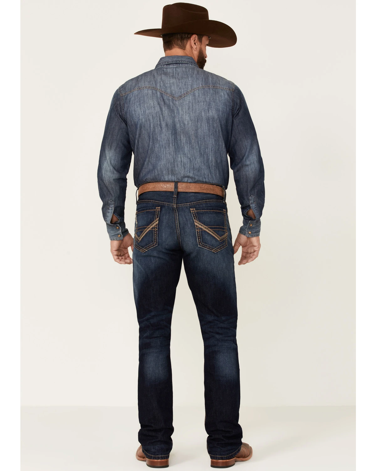 Cinch Men's Ian Dark Stonewash Rigid Slim Bootcut Jeans 5 Cinch Men's Ian Dark Stonewash Rigid Slim Bootcut Jeans - Image 3