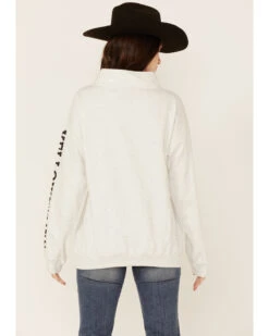 Paramount Network's Yellowstone Women's Gray 1/4 Zip Horse Graphic Pullover Sweatshirt -Western Desert Shop 2000356681 070 P3