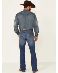 Wrangler Retro Men's Nightsky Medium Wash Stretch Slim Bootcut Jeans - Long -Western Desert Shop 2000358072 400 P3