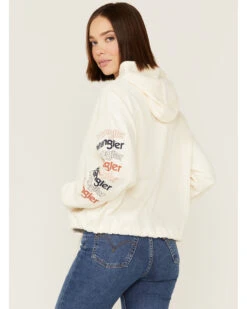 Wrangler Women's Logo Cropped Hoodie -Western Desert Shop 2000358083 100 P3