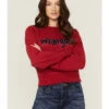 Wrangler Women's Chenille Logo Cropped Sweatshirt -Western Desert Shop 2000358085 600 P1