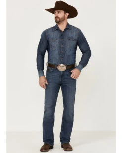 RANK 45 Men's Shotgun Wash Stackable Slim Straight Stretch Performance Jeans