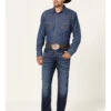 Wrangler 20X Men's Lagoon Dark Wash Vintage Slim Bootcut Jeans -Western Desert Shop 2000359714 416 P1