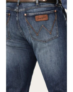 Wrangler Retro Men's Ranch Med Dark Wash Stretch Slim Straight Jeans -Western Desert Shop 2000359720 415 P4