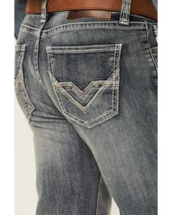 Rock & Roll Denim Men's Medium Vintage Wash Double Barrel Stretch Relaxed Straight Jeans -Western Desert Shop 2000360313 400 P2