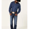 Rock 47 By Wrangler Men's Prichett Dark Wash Stretch Slim Straight Jeans -Western Desert Shop 2000361296 416 P1