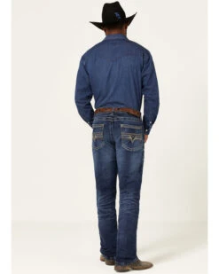 Rock 47 By Wrangler Men's Prichett Dark Wash Stretch Slim Straight Jeans -Western Desert Shop 2000361296 416 P3