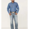 Cinch Men's Grant Light Stonewash Performance Stretch Relaxed Bootcut Jeans -Western Desert Shop 2000362786 402 P1