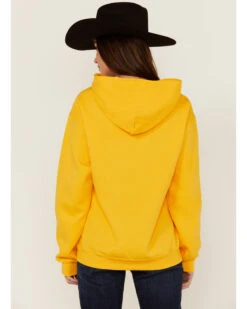 Paramount Network's Yellowstone Women's Yellowstone Lone Cowboy Mustard Graphic Hoodie -Western Desert Shop 2000365391 702 P4
