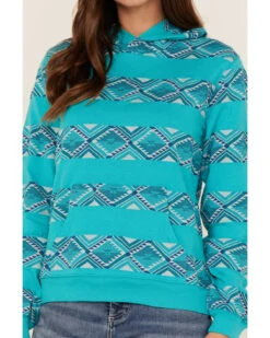 RANK 45 Women's Southwestern Stripe Pullover Sweatshirt Hoodie -Western Desert Shop 2000365666 440 P3