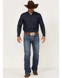 Rock & Roll Denim Men's Dark Wash Double Barrel Stretch Relaxed Straight Jeans -Western Desert Shop 2000367642 201 P3