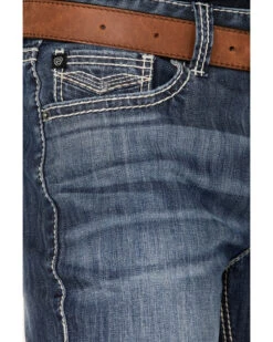 Rock & Roll Denim Men's Dark Wash Double Barrel Stretch Relaxed Straight Jeans -Western Desert Shop 2000367642 201 P4