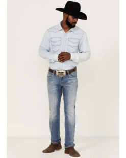Rock & Roll Denim Men's Rifle Light Wash Reflex Stretch Skinny Jeans -Western Desert Shop 2000367644 204 P3