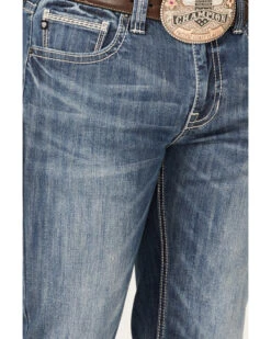 Rock & Roll Denim Men's Revolver Medium Wash Reflex Stretch Slim Straight Jeans -Western Desert Shop 2000367645 202 P4