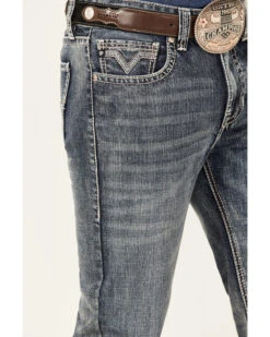 Rock & Roll Denim Men's Double Barrel Medium Wash Two Tone Raise Relaxed Straight Jeans 9 Rock & Roll Denim Men's Double Barrel Medium Wash Two Tone Raise Relaxed Straight Jeans -Western Desert Shop 2000367647 203 P4