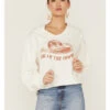 Miss Me Women's Dibs On The Cowboy Graphic Cropped Pullover Hoodie -Western Desert Shop 2000367692 103 P1