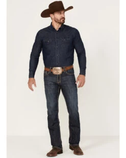 Rock & Roll Denim Men's Revolver Dark Wash Stretch Slim Straight Jeans -Western Desert Shop 2000368871 416 P3