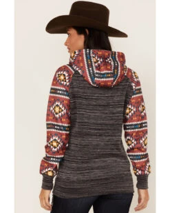 Hooey Women's Southwestern Contrast Print Summit Hoodie -Western Desert Shop 2000369085 022 P4