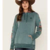 Hooey Women's Southwestern Contrast Print Canyon Hoodie -Western Desert Shop 2000369088 442 P1