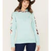 Hooey Women's Southwestern Print Contrast Canyon Hoodie