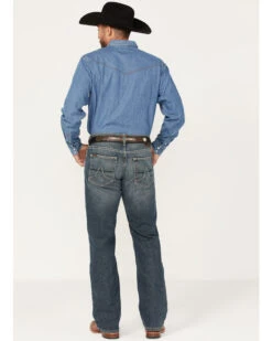 Ariat Men's M5 Louisville Seneca Medium Wash Stretch Straight Leg Jeans -Western Desert Shop 2000373699 400 P4