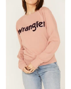 Wrangler Retro Women's Embroidered Logo Sweatshirt -Western Desert Shop 2000374076 681 P3