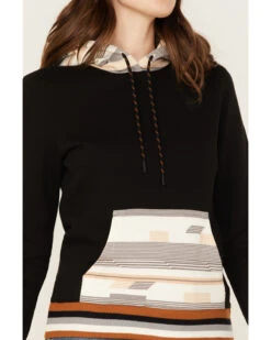 RANK 45 Women's Logo Southwestern Contrast Hoodie -Western Desert Shop 2000374960 001 P3