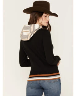 RANK 45 Women's Logo Southwestern Contrast Hoodie -Western Desert Shop 2000374960 001 P4