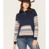 RANK 45 Women's Stripe Contrast Hooded Pullover -Western Desert Shop 2000374967 410 P1