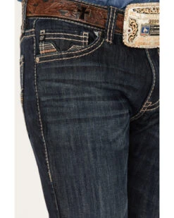 Rock & Roll Denim Men's Dark Wash Pistol Stackable Reflex Bootcut Jeans 9 Rock & Roll Denim Men's Dark Wash Pistol Stackable Reflex Bootcut Jeans -Western Desert Shop 2000375486 416 P4